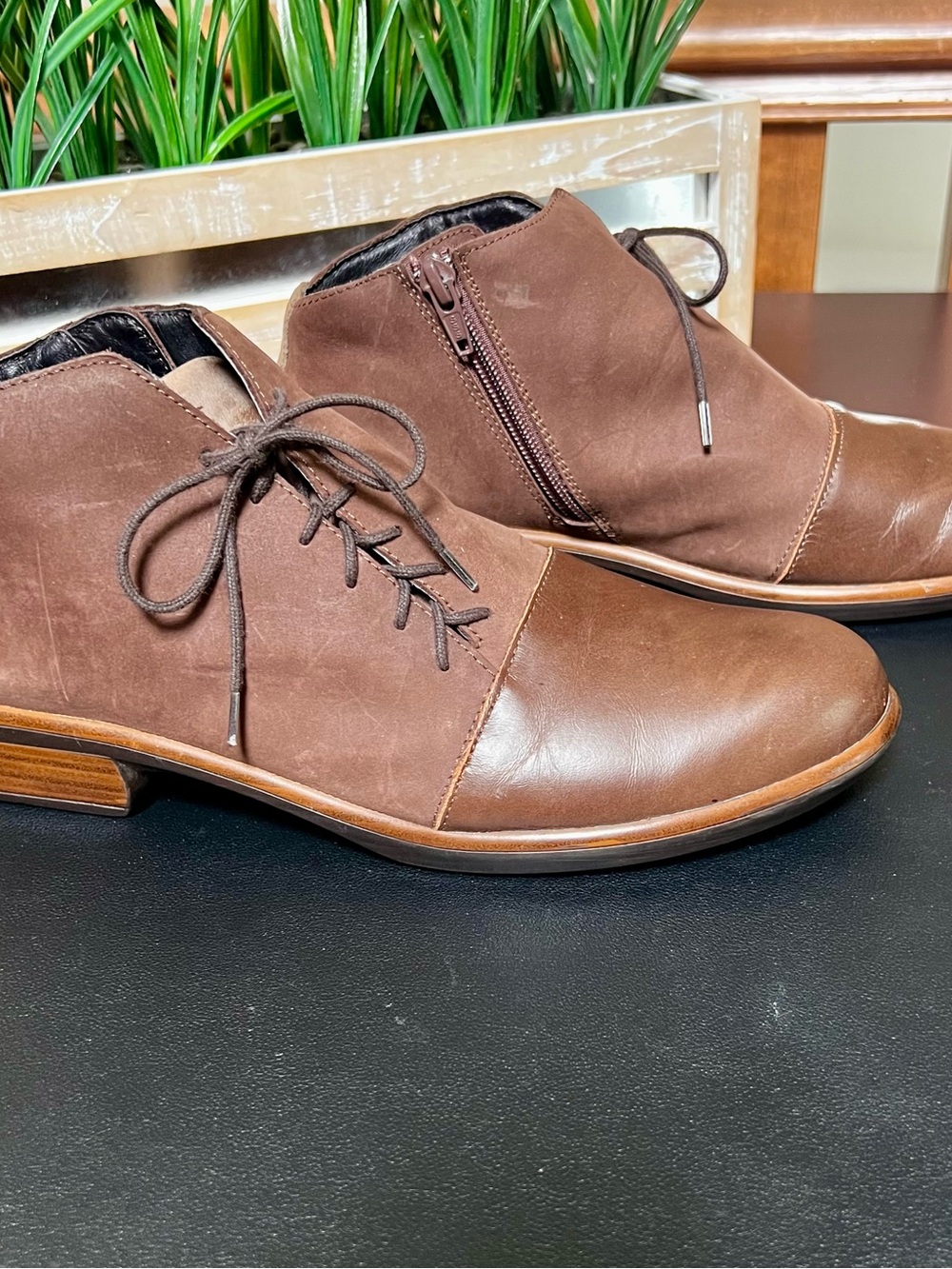 NAOT Camden Leather Pecan Brown Ankle Boots - Picture 10 of 10
